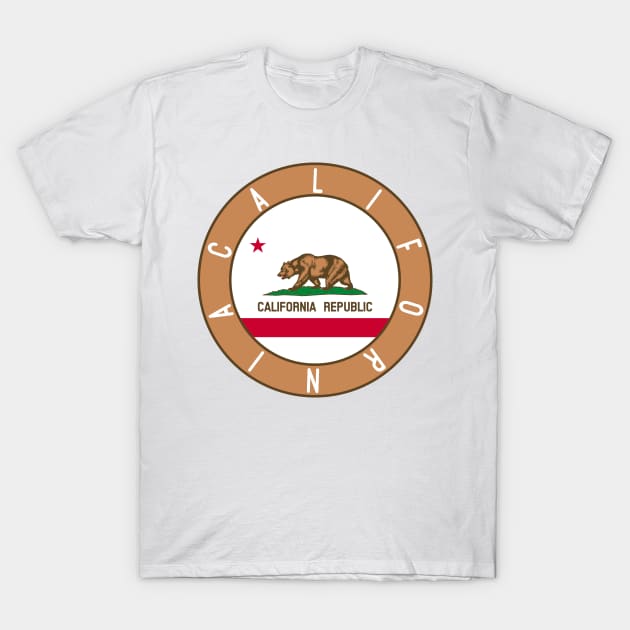 California Flag Decal T-Shirt by ZSONN